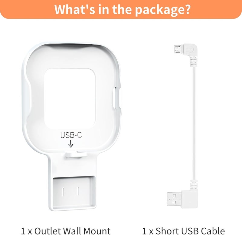 Mamerry Outlet Wall Mount for All-New Blink Sync Module XR, Save Space Bracket Holder for Blink Outdoor Indoor Home Security System, with Short USB-C Cable - Image 3